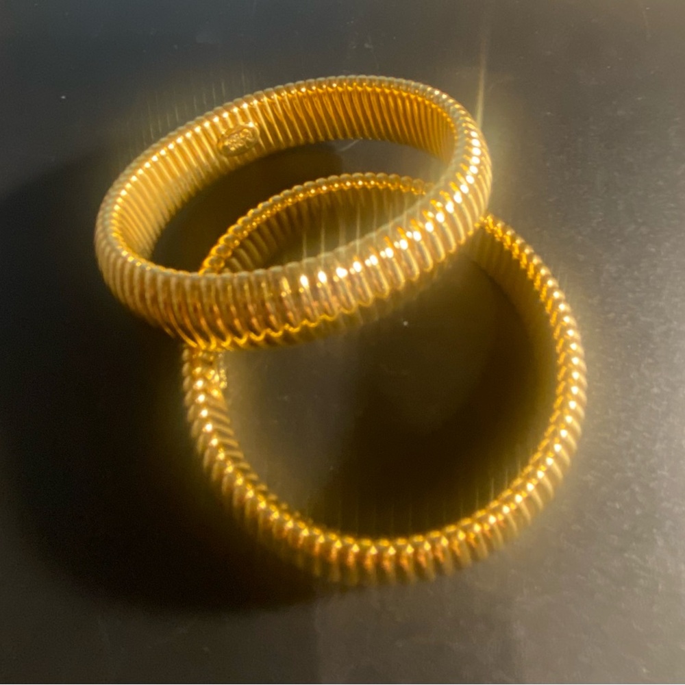 Joan Rivers Gold-Tone Stretch Bracelets - Set of 2
